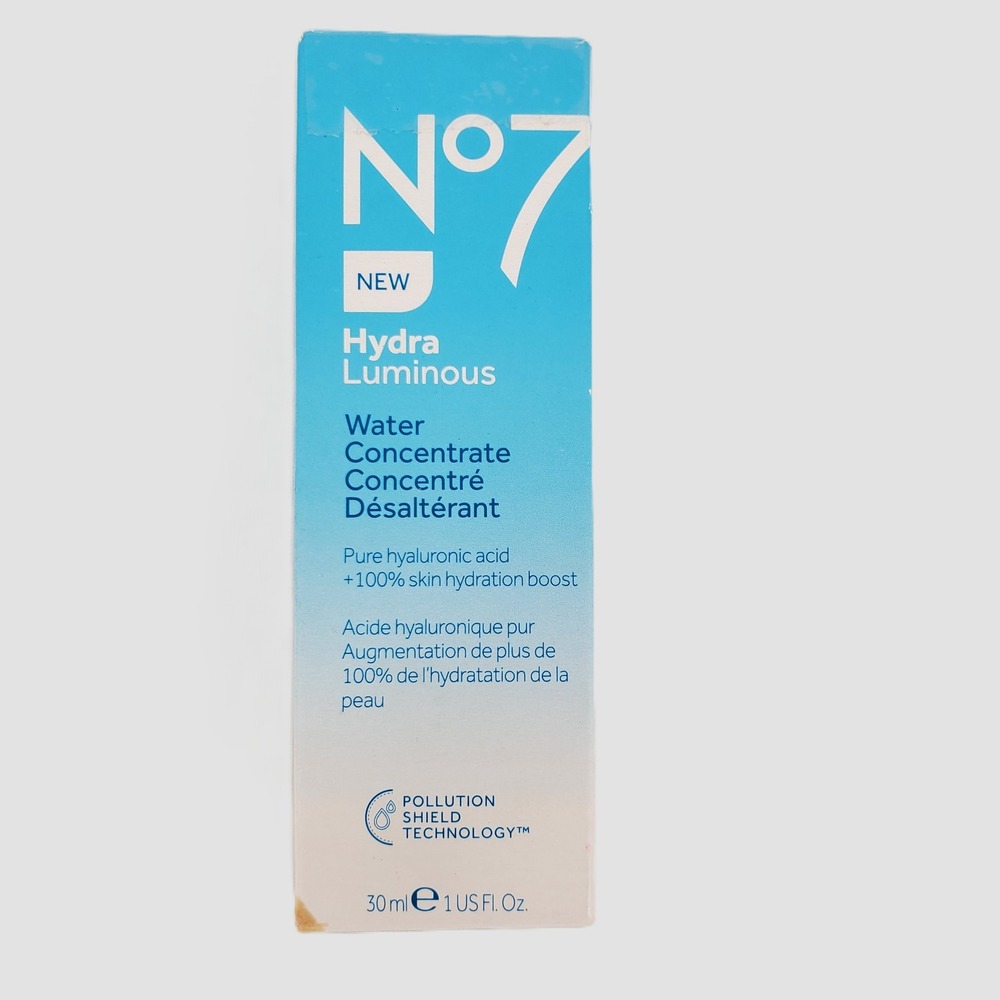 No7 HydraLuminous Water Concentrate Pure Hyaluronic Acid Serum 30ml‎ 1 fl oz New